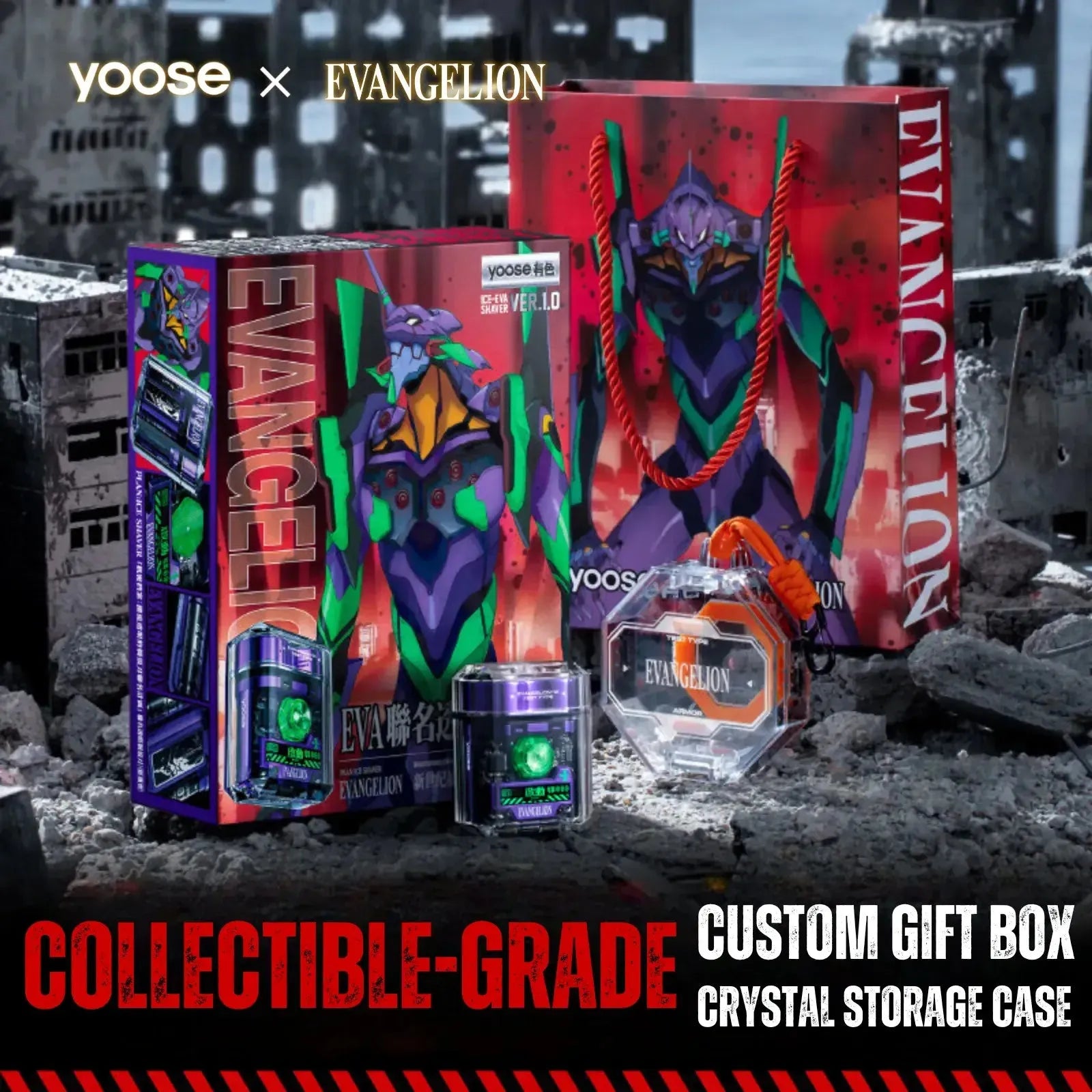 Yoose EVA-01 ICE shaver with crystal gift box and accessories
