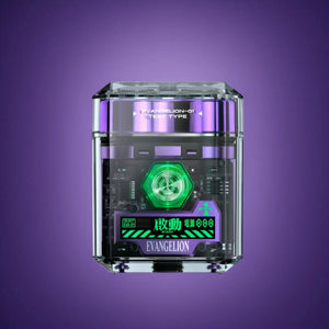Yoose EVA-01 ICE electric shaver with illuminated purple display