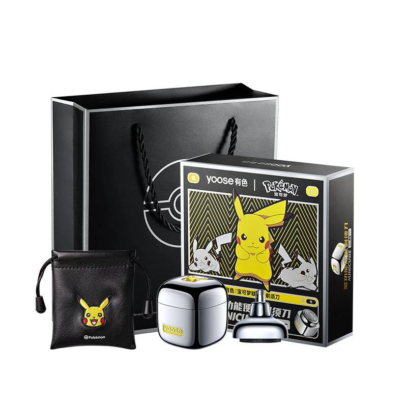 Silver Pikachu Yoose Pokémon Mini Cube electric shaver